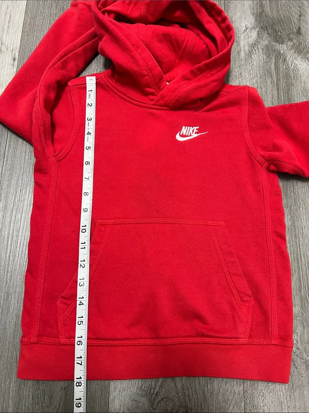 Nike kids red pullover hoodie/ size XS
